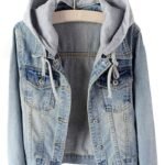 Women's Denim Jacket with Detachable Hood