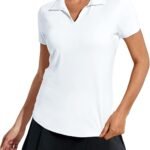Women's V-Neck Quick-Dry Moisture-Wicking Golf & Tennis Polo