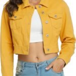 Women's Vintage-Wash Cropped Denim Jacket