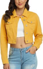Women's Vintage-Wash Cropped Denim Jacket
