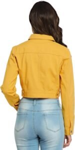 Women's Vintage-Wash Cropped Denim Jacket - Image 2