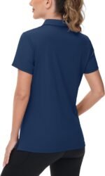 Women's Sun-Protective Quick-Dry V-Neck Collared Golf Polo - Image 2