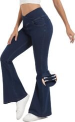 Women's High-Waisted Crisscross Flare Jeans