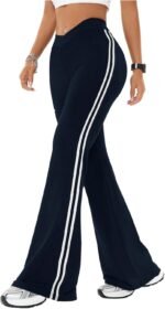 Women's V-Waist Athletic Yoga Flare Pants
