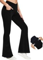 Women's High-Waisted V-Cut Wide-Leg Flare Trousers