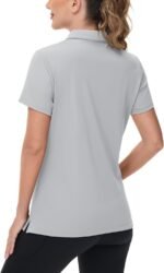 Women's V-Neck Sun-Protective Quick-Dry Short-Sleeve Golf Polo - Image 2