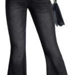 Women's High-Waisted Wide-Leg Flare Jeans