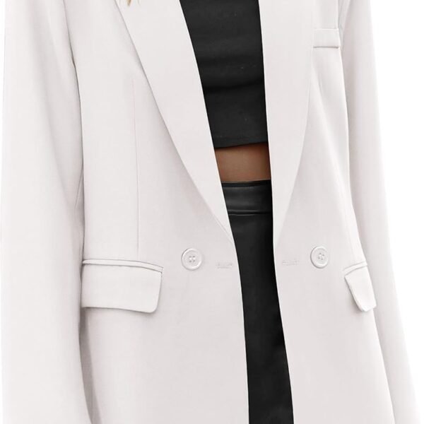 Women's Smart Blazer with Lapel and Pockets