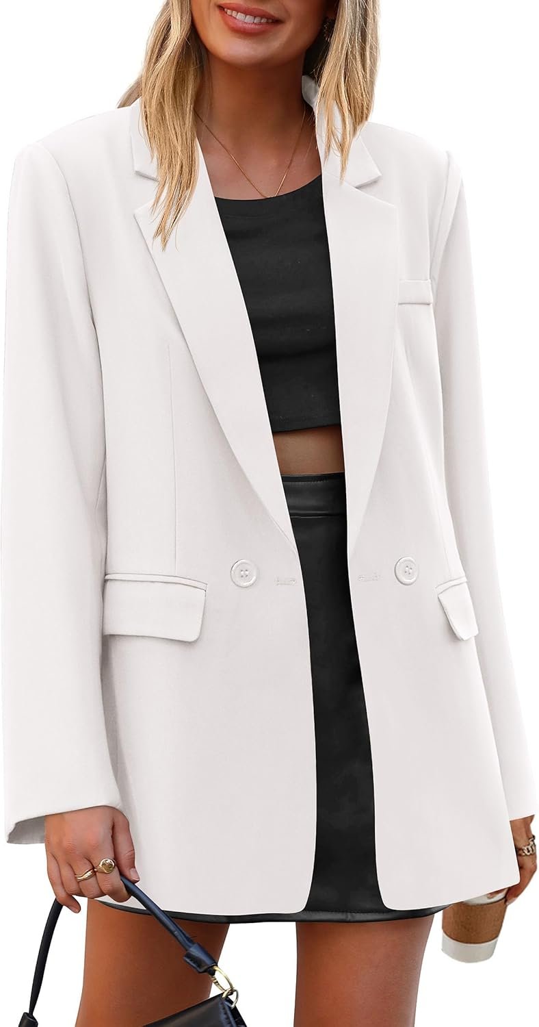 712yS8DljvL._AC_SL1500_.jpg Women's Smart Blazer with Lapel and Pockets - Image 1