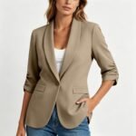 Women's Smart-Casual Blazer with 3/4 Sleeves - Image 2