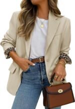 Women's Long-Sleeve Open-Front Blazer with Lapel Collar