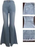 Women's High-Waisted Distressed Slim-Fit Flare Jeans - Image 2