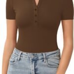 Women's Slim-Fit V-Neck Polo Top