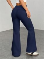 Women's Drawstring Elastic-Waist Casual Flare Pants - Image 2
