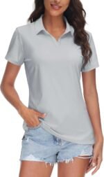 Women's V-Neck Sun-Protective Quick-Dry Short-Sleeve Golf Polo
