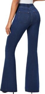 Women's High-Waisted Stretchy Wide-Leg Flare Jeans - Image 2