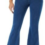 Women's High-Waisted Crisscross Flare Jeans with Butt-Lift