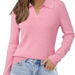 Women's Wool-Blend Knit Business-Casual Polo