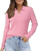 Women's Wool-Blend Knit Business-Casual Polo