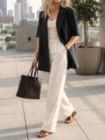 Women's Loose Smart Blazer with Lapel Collar - Image 2