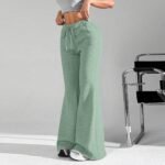 Women's High-Waisted Wide-Leg Athletic Pants - Image 2