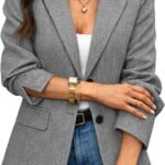 Women's Slim-Fit Tweed Smart Blazer
