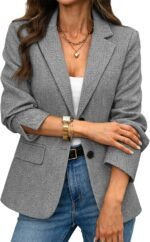 Women's Slim-Fit Tweed Smart Blazer