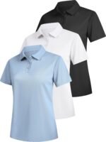 3-Pack Quick-Dry Collared Short-Sleeve Golf Polo