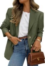 Women's Open-Front Smart Blazer with Lapel Collar