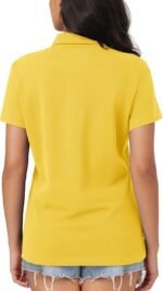Women's Pure Cotton Collared 3-Button Short-Sleeve Polo - Image 2