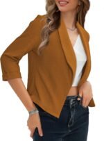 Women's Lightweight Open-Front Cropped Blazer - Image 2