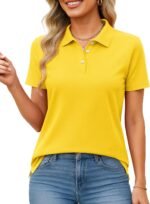 Women's Pure Cotton Collared 3-Button Short-Sleeve Polo