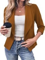 Women's Lightweight Open-Front Cropped Blazer