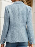 Women's Double-Breasted Tweed Blazer - Image 2
