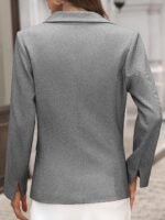 Women's Slim-Fit Tweed Smart Blazer - Image 2